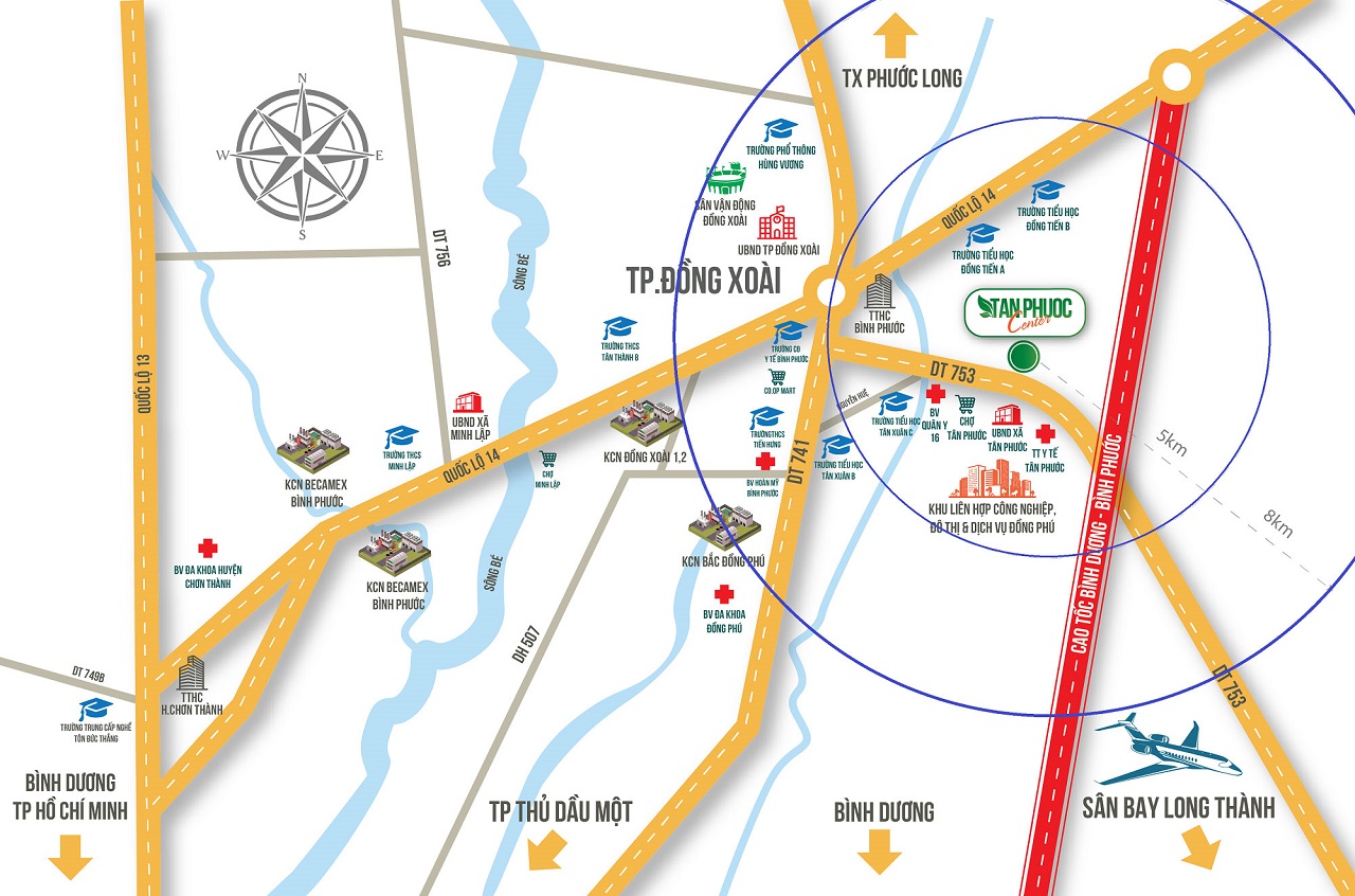 Vị trí dự án Tân Phước Center