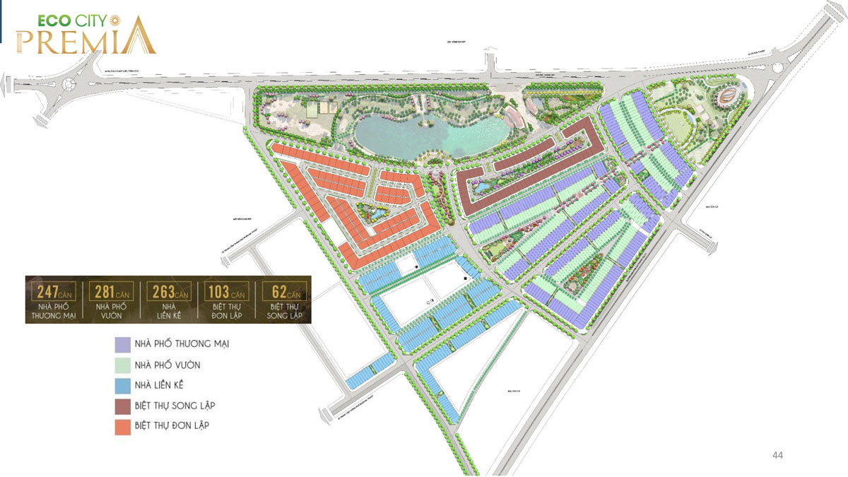 Mặt bằng Dự án Eco City Premia Buôn Ma Thuột