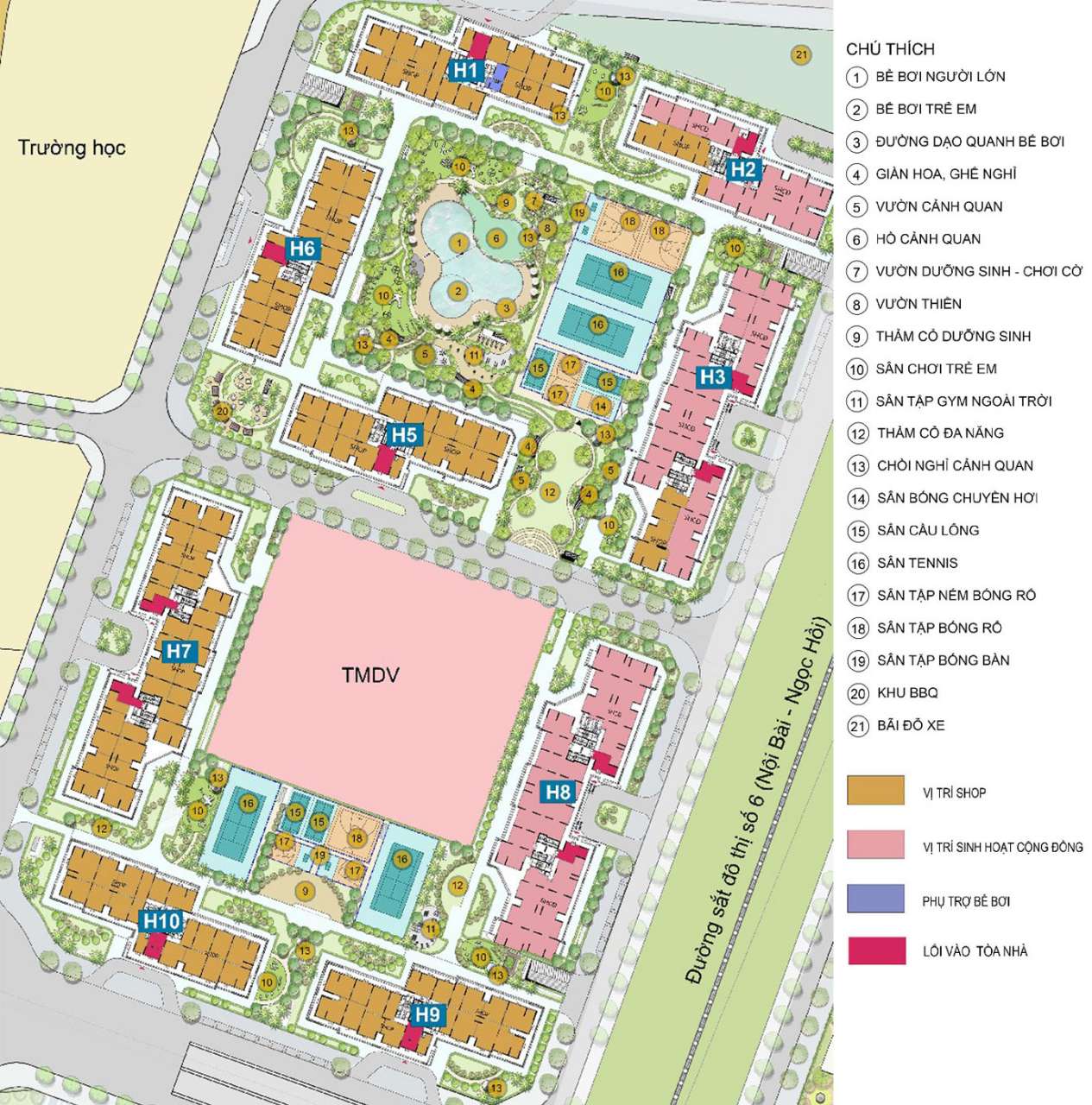 Mặt bằng Vinhomes Smart City Tây Mỗ