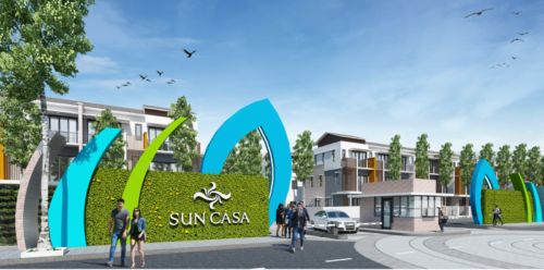 Cổng chào nhà phố Sun Casa Central Tân Uyên