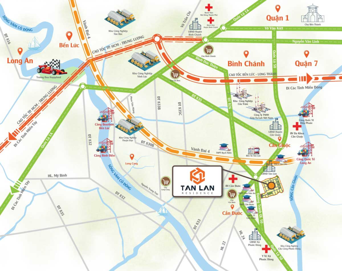 vi-tri-du-an-tan-lan-residence Dự án Tân Lân Residence Cần Đước Long An - Bảng giá chủ đầu tư