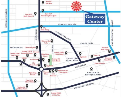 Gateway Center Bình Phước sở hữu vị trí vàng ở huyện Chơn Thành
