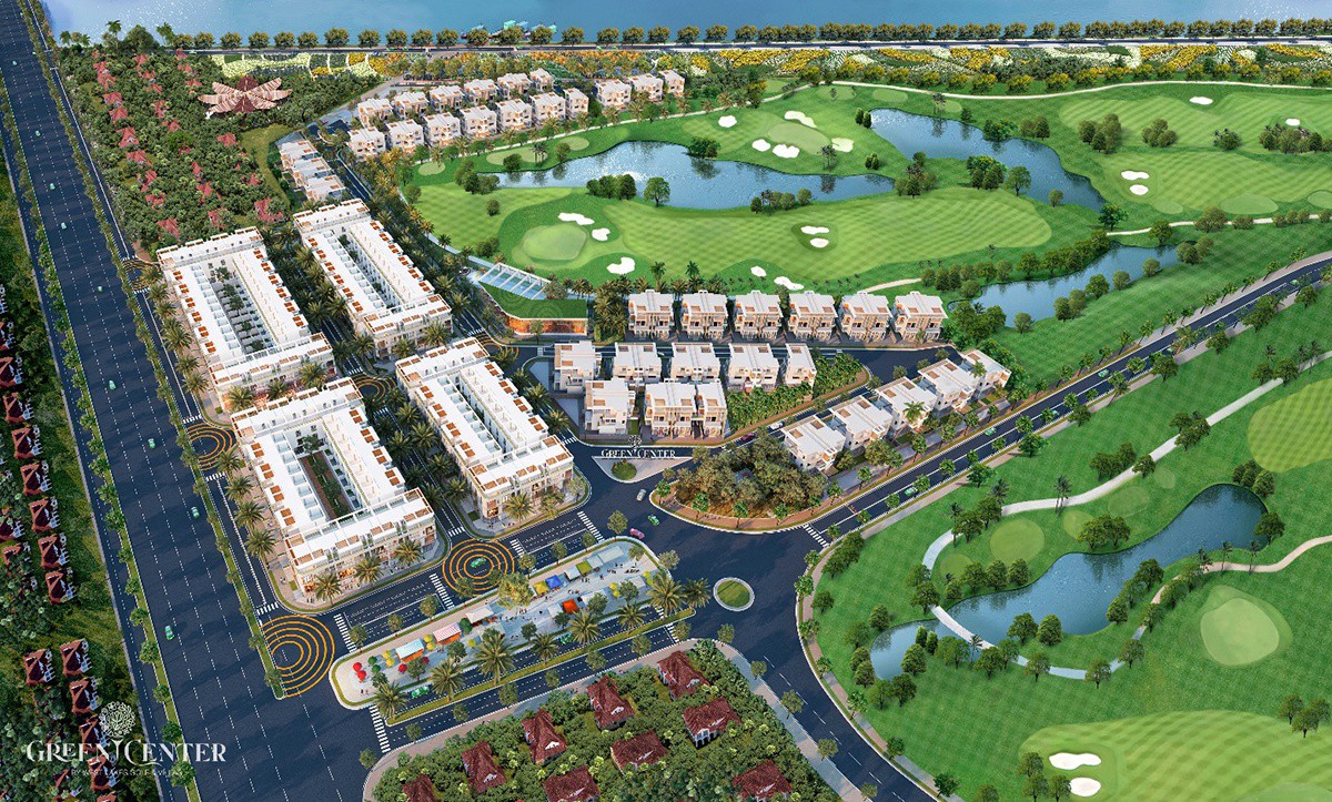 Phối cảnh dự án nhà phố, biệt thự Green Center Long An